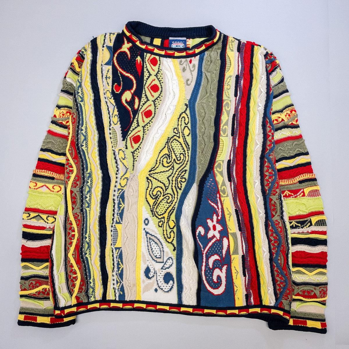 [メンズXXL] 90年代 COOGI/クージー ニット セーター 3Dニット