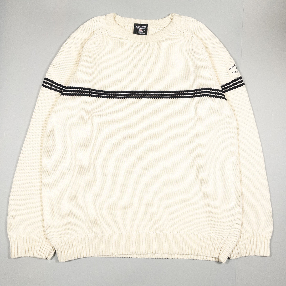[メンズXL] 90年代 POLO JEANS COMPANY/ポロジーンズカンパニー ニット セーター コットンニット