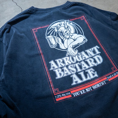 [メンズXL] 長袖Tシャツ Stone Brewing Arrogant Bastard Ale アロガントバスタードエール ロンT ビール