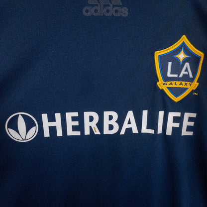 LA Galaxy ロサンゼルスギャラクシー ベッカム サッカーシャツ L ネイビー ロゴ刺繍 23バックプリント adidas/アディダス