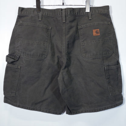 [メンズW37] 90〜00年代 Carhartt/カーハート ショートパンツ ペインターショーツ ダック地 ロゴ