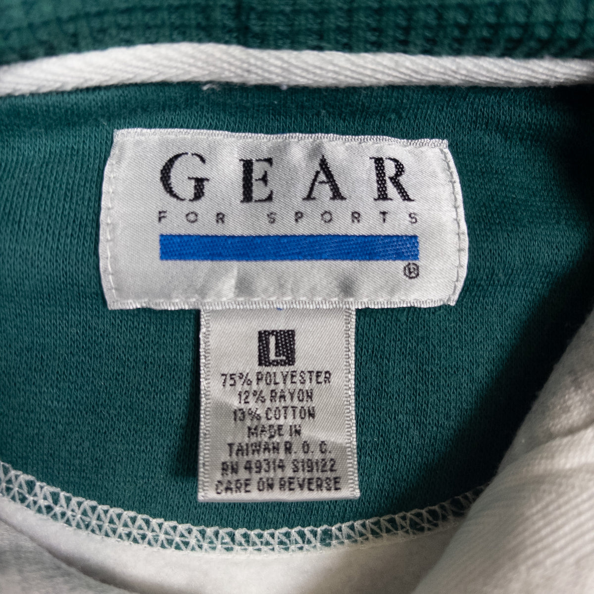 [メンズL] 90〜00年代 GEAR FOR SPORTS/ギアフォースポーツ パーカー ヘンリーネック ワッフル裏地 リブライン