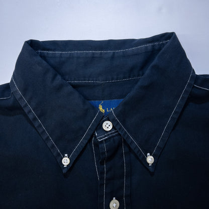 [メンズXL] 00年代 Ralph Lauren/ラルフローレン ワイシャツ BDシャツ 黒染め
