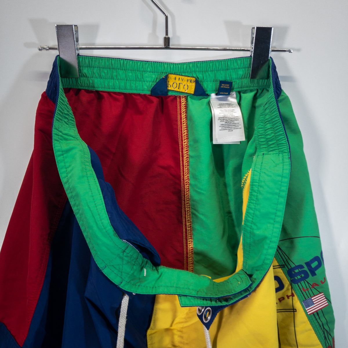 [メンズW36] 00〜10年代 Polo Ralph Lauren/ポロラルフローレン ショートパンツ・ハーフパンツ ナイロンショーツ マルチカラー