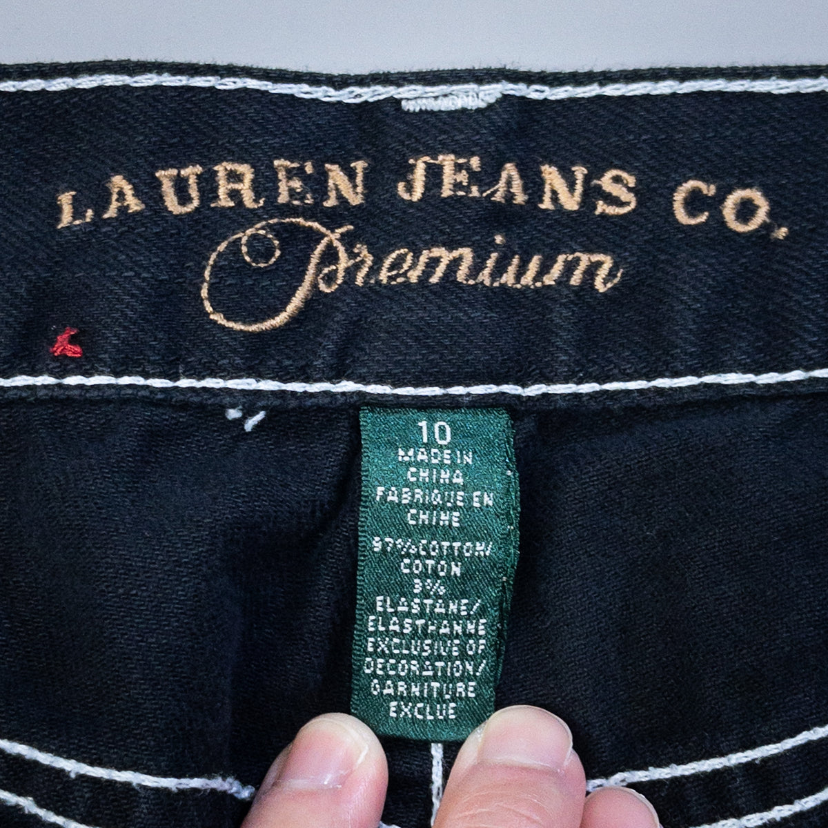 [レディースW31] 90〜00年代 LAUREN RALPH LAUREN/ローレンラルフローレン デニム ジーンズ ブーツカット 黒染め