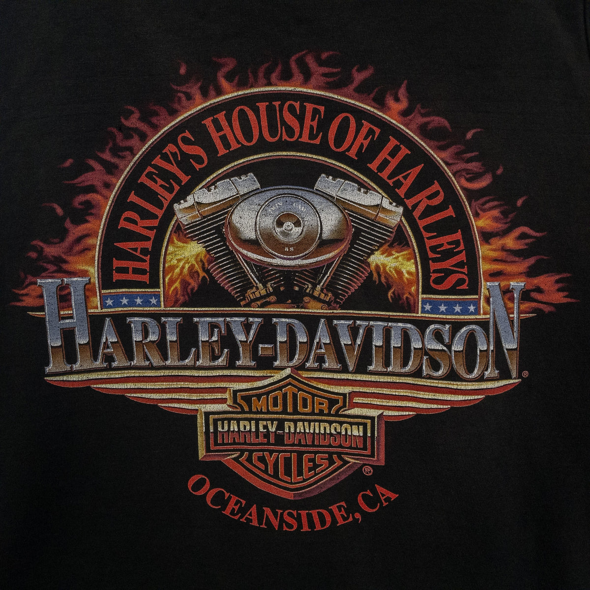 [メンズM] 90年代 Harley-Davidson/ハーレーダビッドソン タンクトップ・ノースリーブトップス プリント
