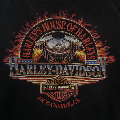 [メンズM] 90年代 Harley-Davidson/ハーレーダビッドソン タンクトップ・ノースリーブトップス プリント