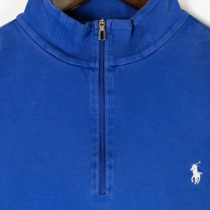 [メンズXL] 90〜00年代 Polo by Ralph Lauren/ポロバイラルフローレン スウェット トレーナー ハーフジップ 薄手