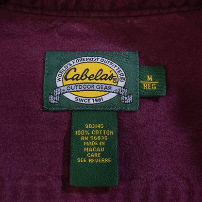 [メンズL] 90〜00年代 Cabela's/カベラス ネルシャツ シャモアクロスシャツ