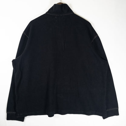 [メンズXXL] 90年代 Polo by Ralph Lauren/ポロバイラルフローレン ニット・セーター ハーフジップ 黒染め