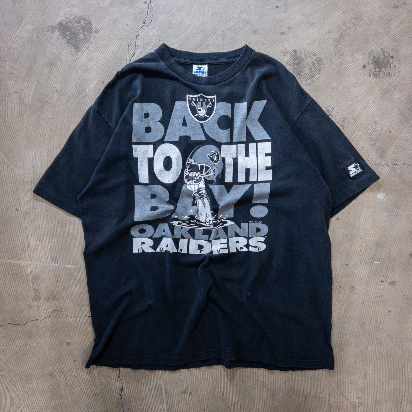 [メンズXL] 90年代 STARTER/スターター Tシャツ NFL RAIDERS