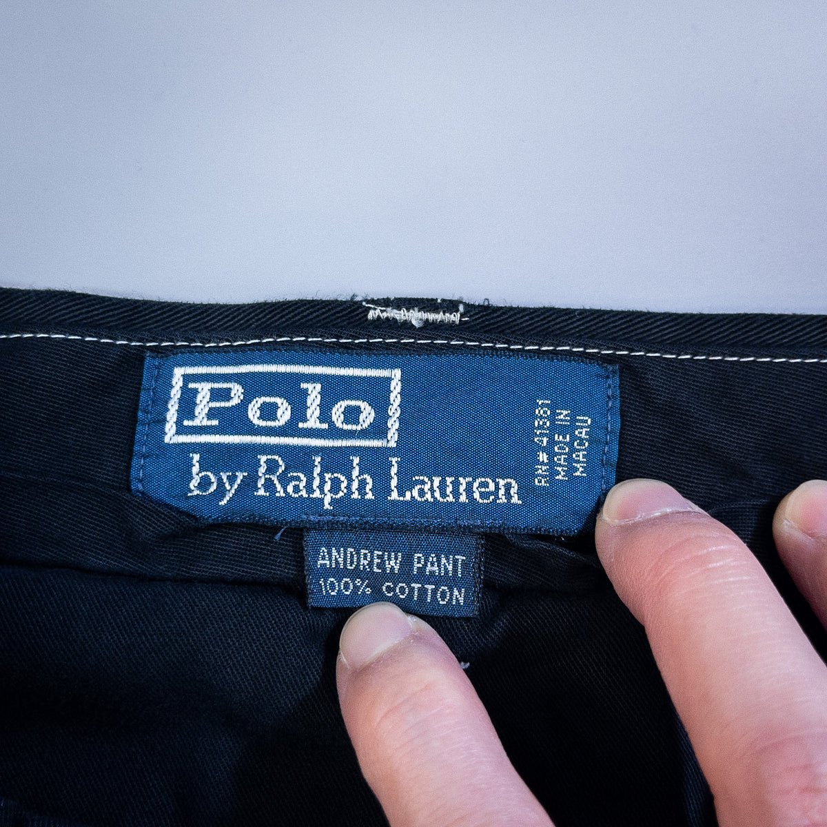 [メンズW31] 90〜00年代 Polo by Ralph Lauren/ポロバイラルフローレン チノパン ANDREW PANT 黒染め