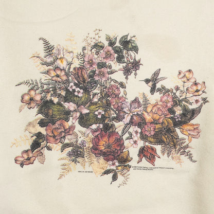 [メンズXL] 90年代 WON'S WEAR スウェット トレーナー 花柄 鳥プリント