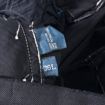 [メンズW35] 00〜10年代 Polo Ralph Lauren/ポロラルフローレン チノパン ボタンフライ 黒染め