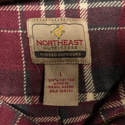 [メンズXL] 90年代 NORTHEAST ネルシャツ ヘビーネルシャツ