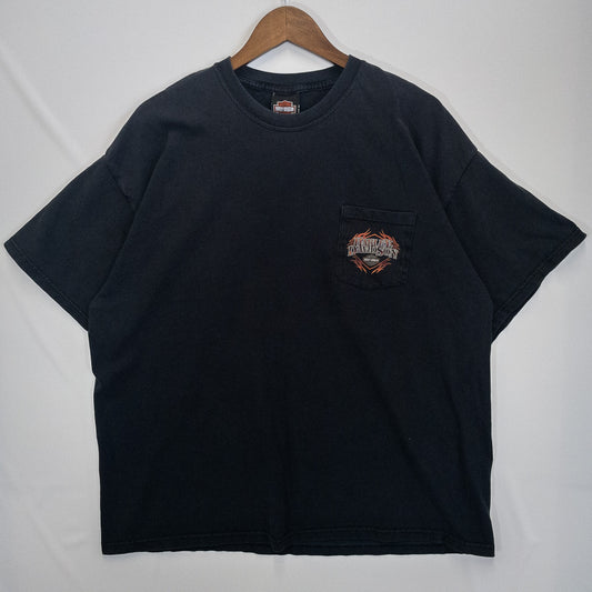 [メンズXL] 00〜10年代 Harley-Davidson/ハーレーダビッドソン Tシャツ ポケットロゴプリント