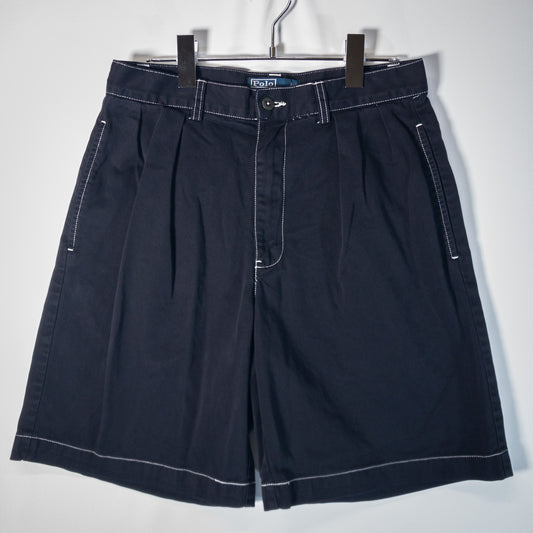 [メンズW29] 90〜00年代 Polo by Ralph Lauren/ポロバイラルフローレン ショートパンツ TYLER SHORT 黒染め