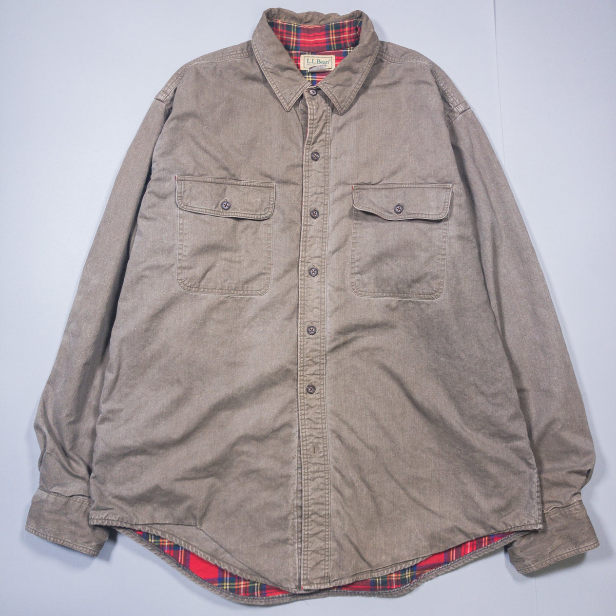 [メンズL] 90年代 L.L.Bean/エルエルビーン 長袖シャツ ハリケーンシャツ