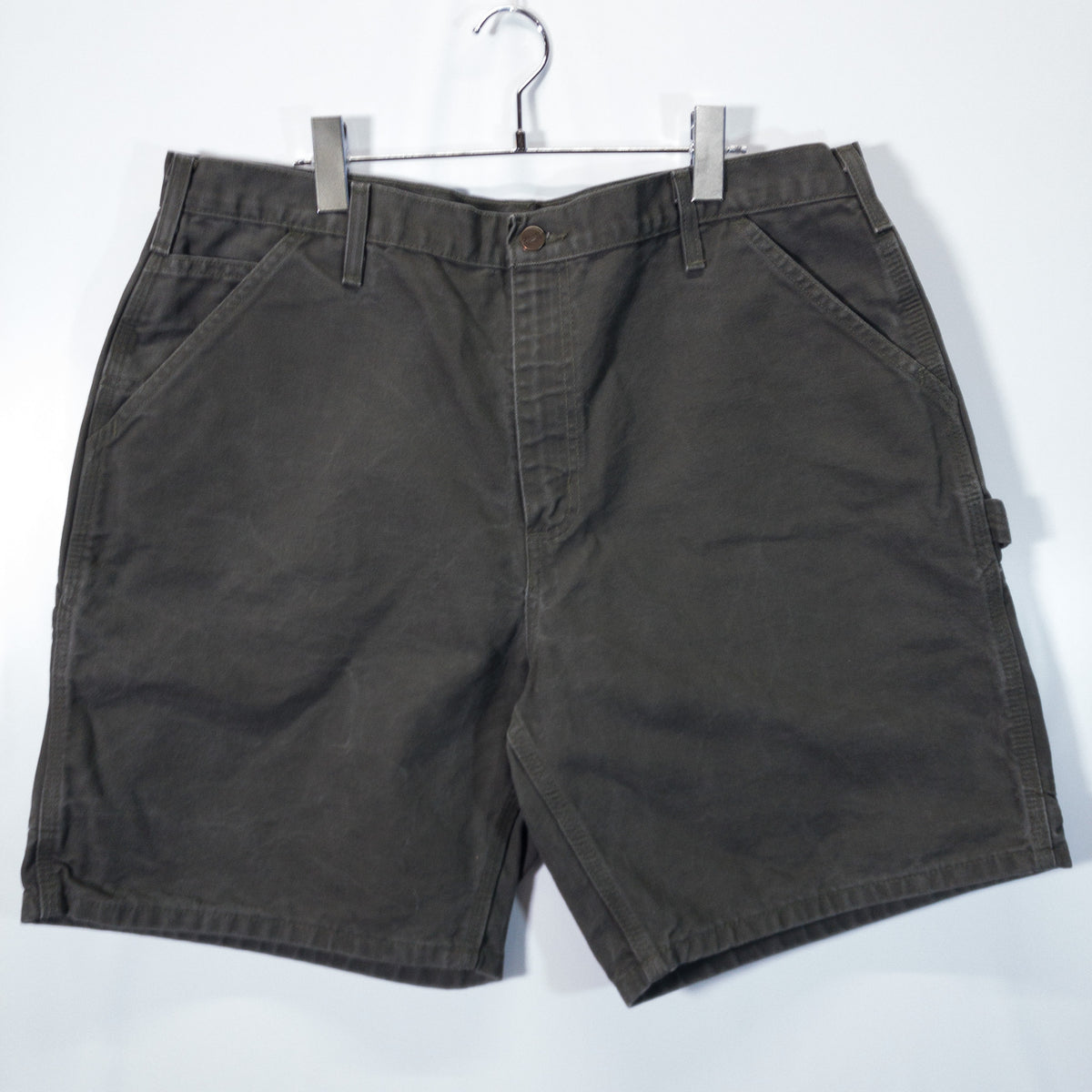 [メンズW37] 90〜00年代 Carhartt/カーハート ショートパンツ ペインターショーツ ダック地 ロゴ
