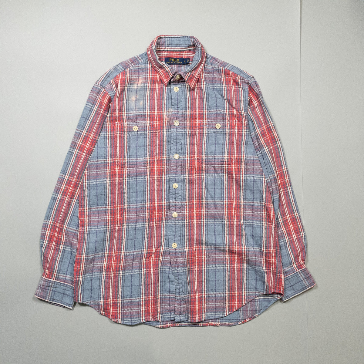 [メンズM] 00年代 Polo Ralph Lauren/ポロラルフローレン ネルシャツ