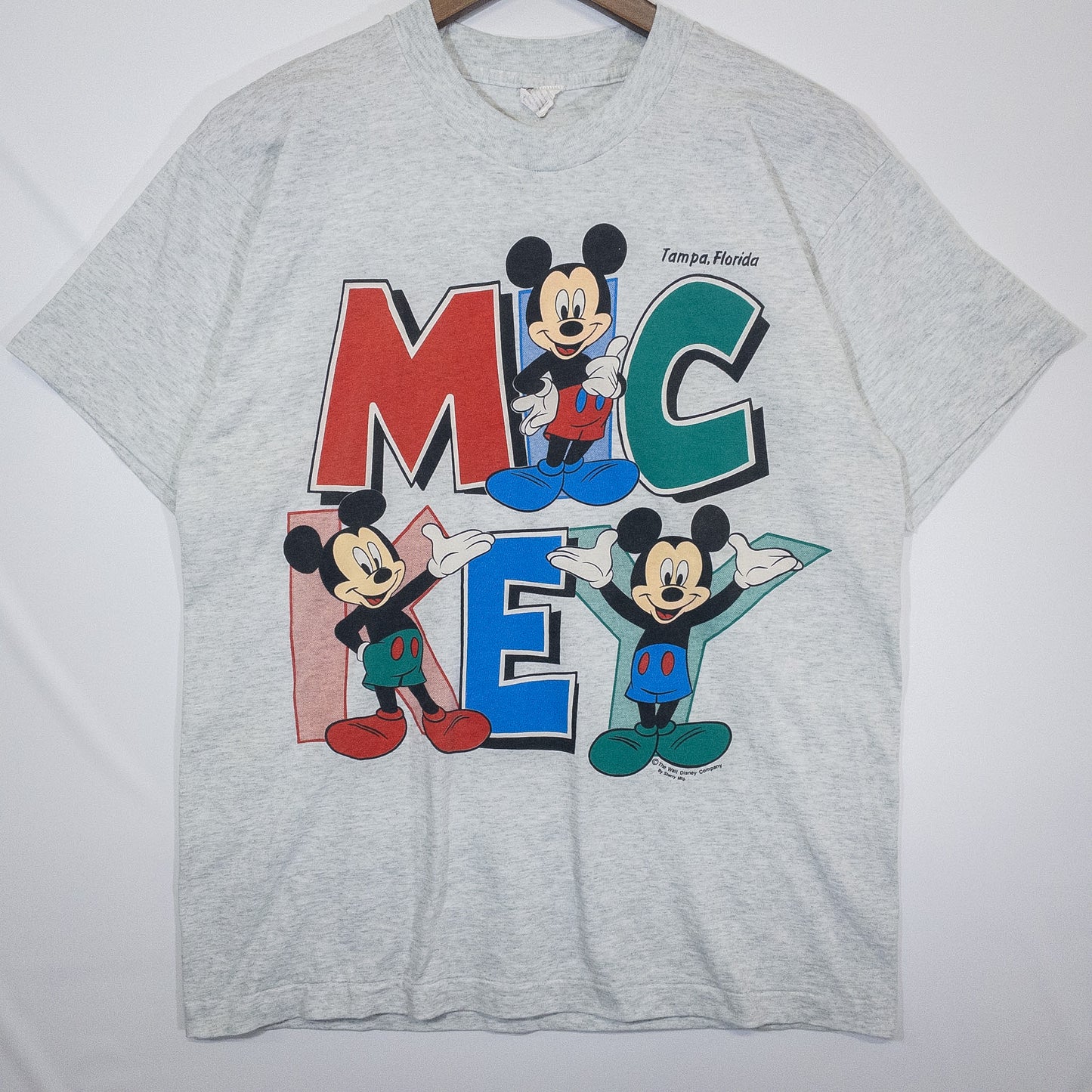 Tシャツ L グレー ミッキーマウスプリント Disney/ディズニー