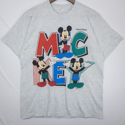 Tシャツ L グレー ミッキーマウスプリント Disney/ディズニー