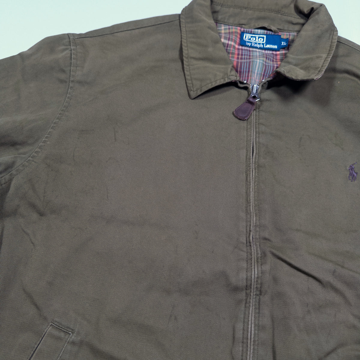 [メンズXL] 90〜00年代 Polo by Ralph Lauren/ポロバイラルフローレン スイングトップ 裏地チェック スポーツジャケット