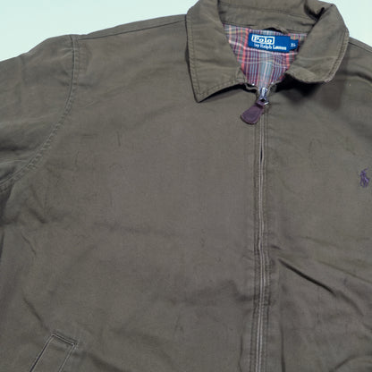 [メンズXL] 90〜00年代 Polo by Ralph Lauren/ポロバイラルフローレン スイングトップ 裏地チェック スポーツジャケット
