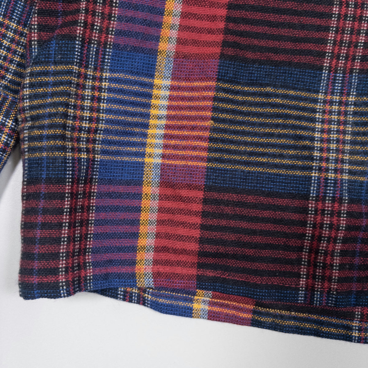[メンズM] 90〜00年代 VAN HEUSEN/ヴァンヒューゼン 長袖シャツ チェック ボタンダウン 裏地付き