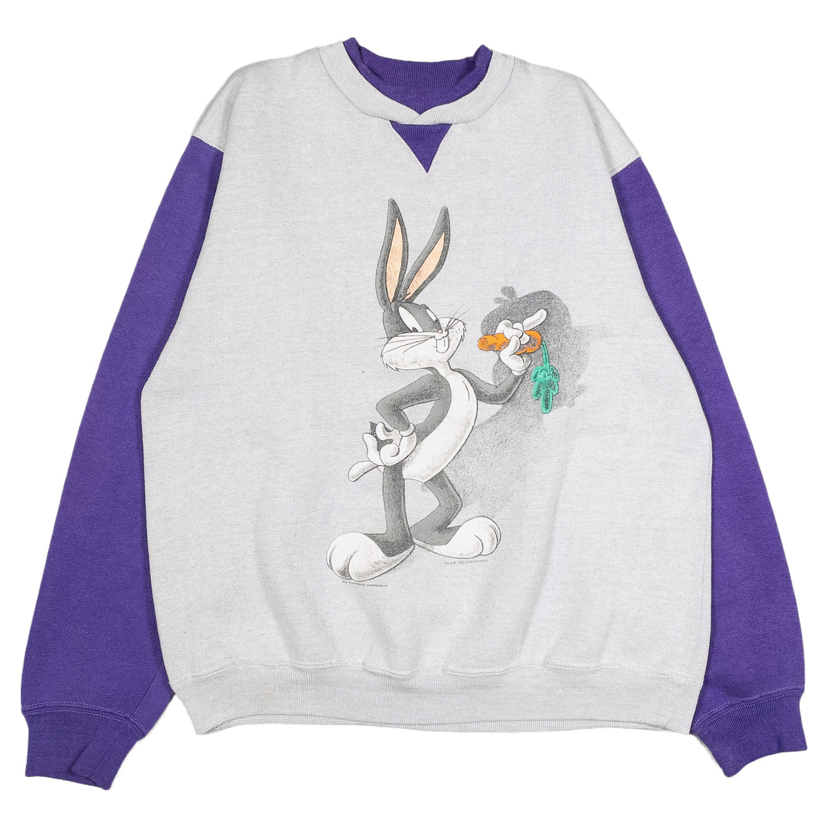 [メンズM] 90〜00年代 ULTIMATE SPORTS スウェット トレーナー バッグスバニー LOONEY TUNES 切替
