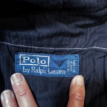 [メンズW35] 90〜00年代 Polo by Ralph Lauren/ポロバイラルフローレン シアサッカー パンツ 黒染め