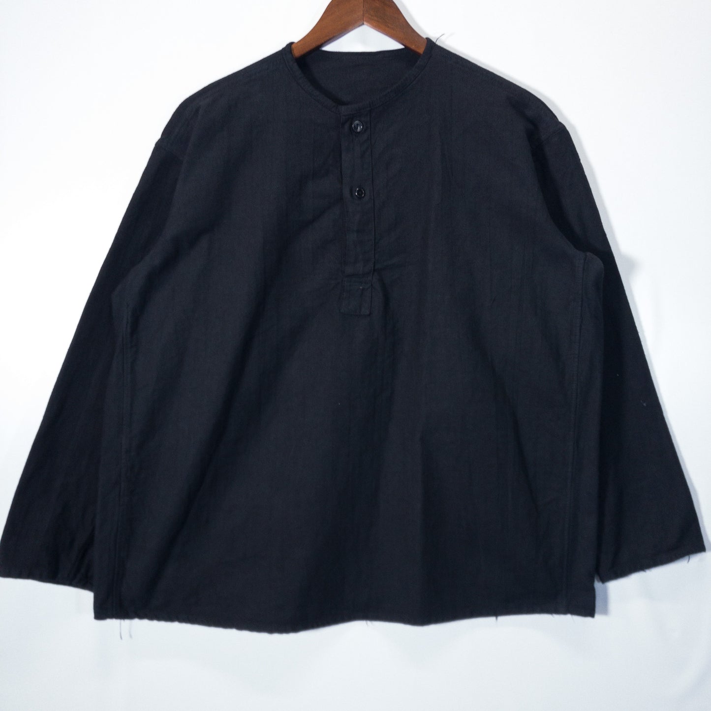 [メンズL] 80年代 長袖シャツ ソ連軍 スリーピングシャツ 黒染め
