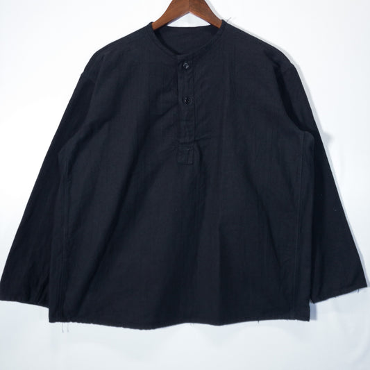 [メンズL] 80年代 長袖シャツ ソ連軍 スリーピングシャツ 黒染め
