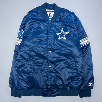 [メンズL] 00年代 STARTER/スターター スタジャン NFL COWBOYS ナイロンスタジャン アワードジャケット