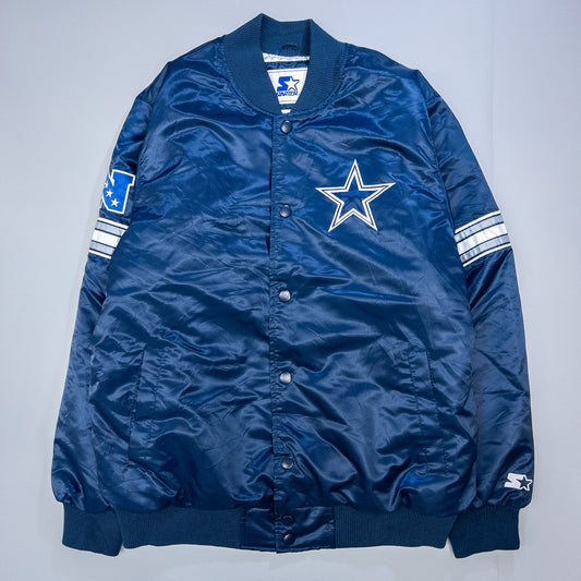 [メンズL] 00年代 STARTER/スターター スタジャン NFL COWBOYS ナイロンスタジャン アワードジャケット