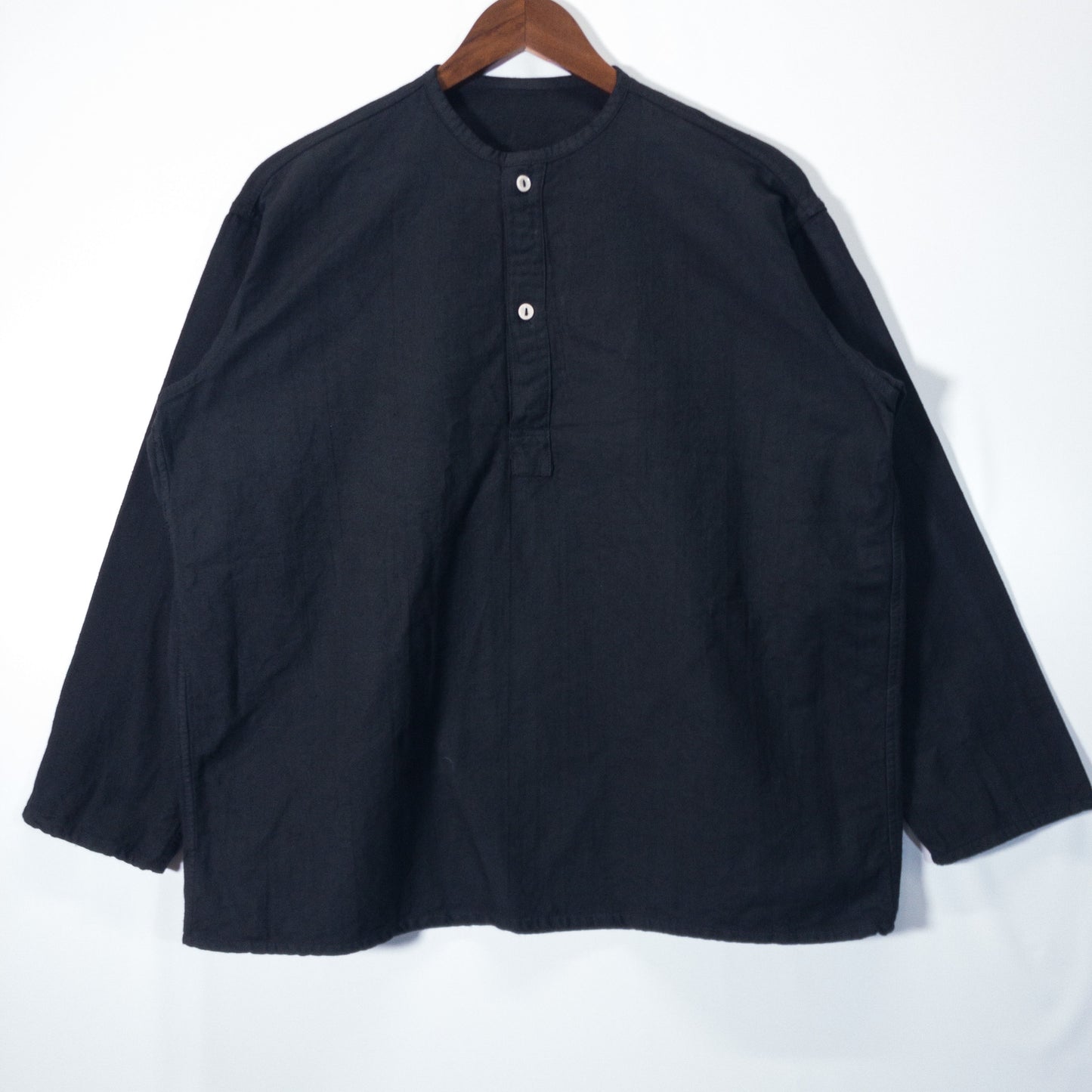 [メンズL] 80年代 長袖シャツ ソ連軍 スリーピングシャツ 黒染め