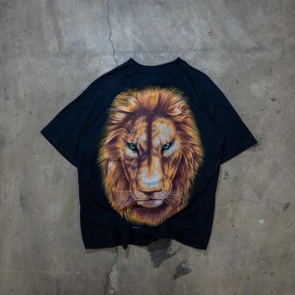 [メンズXL] 90年代 INTERNATIONAL DESIGN GROUP Tシャツ アニマルT ライオン 大判 フェイスプリント