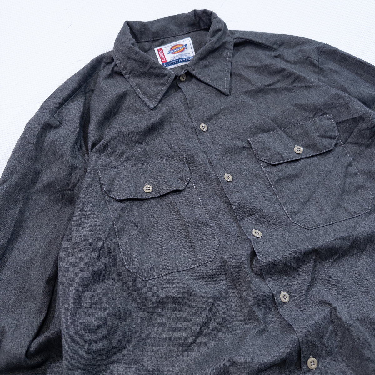 [メンズL] 00年代 Dickies/ディッキーズ 長袖シャツ ワークシャツ