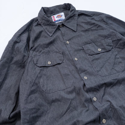 [メンズL] 00年代 Dickies/ディッキーズ 長袖シャツ ワークシャツ