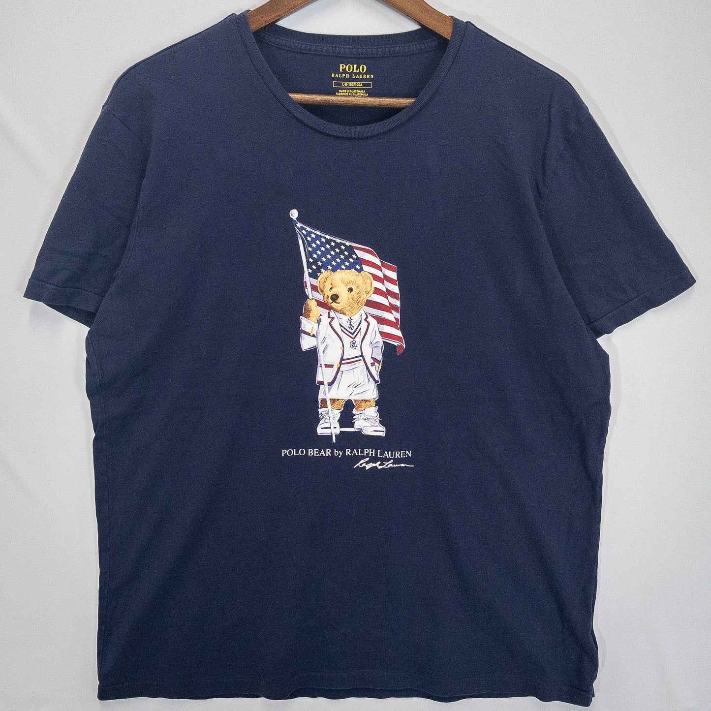 ポロベアー Tシャツ L ネイビー プリント Polo Ralph Lauren/ポロラルフローレン
