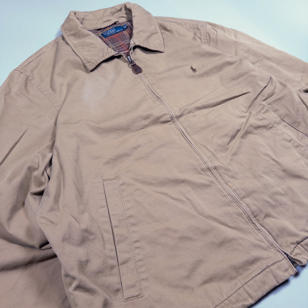 [メンズXXL] 90〜00年代 Polo by Ralph Lauren/ポロバイラルフローレン スイングトップ 裏地チェック スポーツジャケット