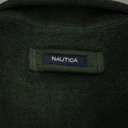 [メンズL] 00年代 Nautica/ノーティカ フリースジャケット ワンポイント ハーフジップ