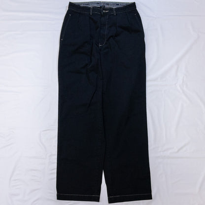 [メンズW28] 90〜00年代 Polo Ralph Lauren/ポロラルフローレン チノパン ツータック 黒染め