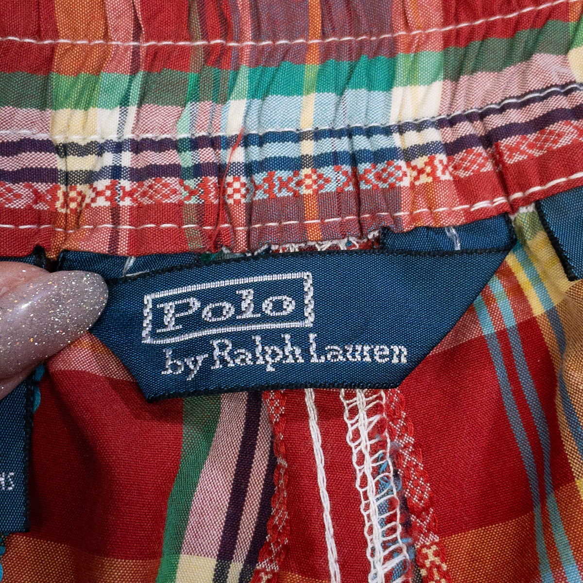 [メンズW33] 00〜10年代 Polo Ralph Lauren/ポロラルフローレン ショートパンツ・ハーフパンツ ナイロンショーツ マルチチェック