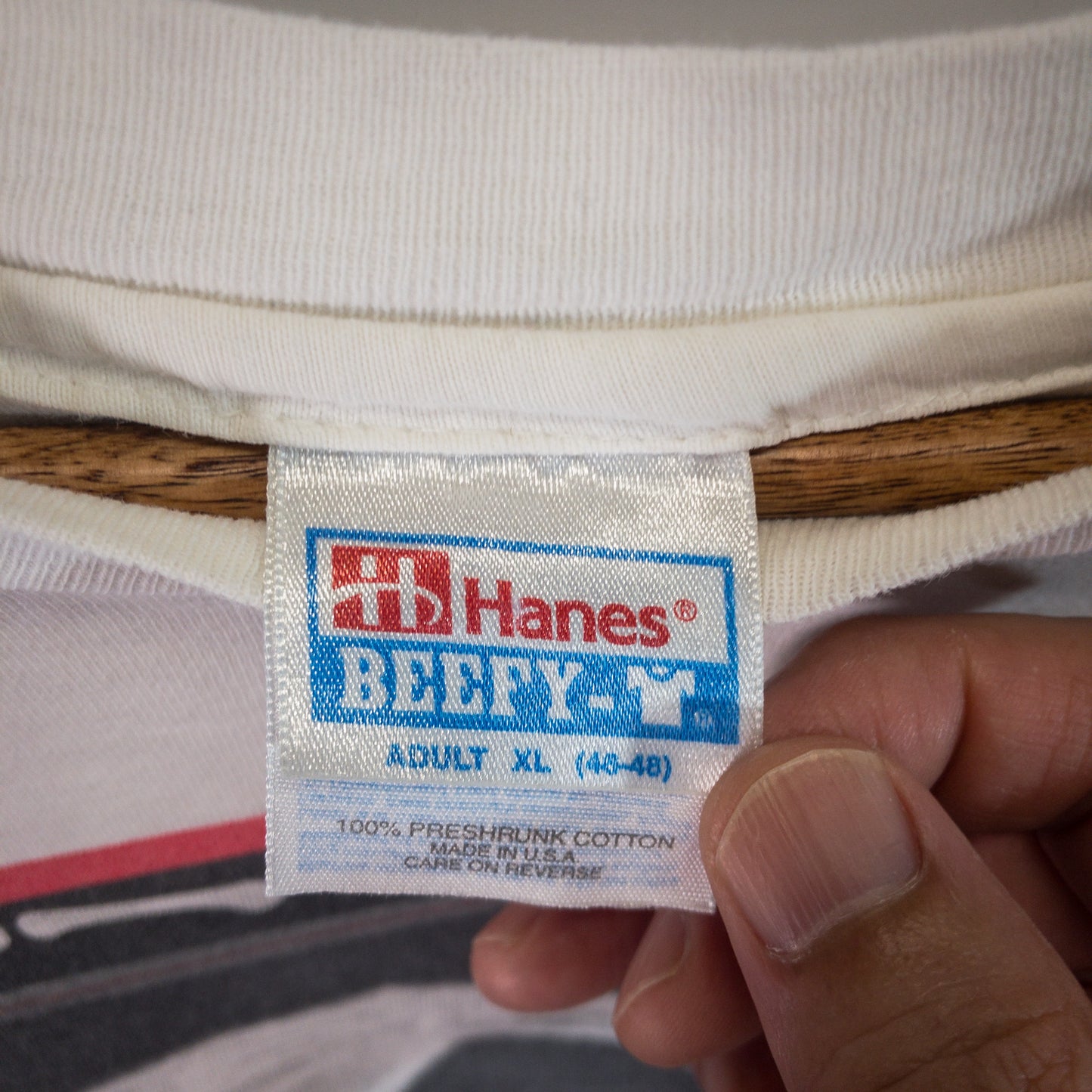[メンズXL] 90年代 Hanes/ヘインズ Tシャツ In Your Face Cards BAD TO THE BONE アートT