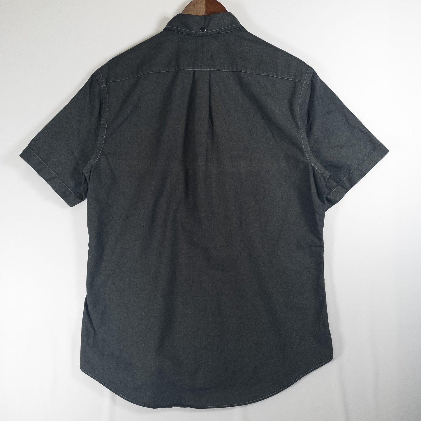 [メンズL] 90〜00年代 Ralph Lauren/ラルフローレン 半袖シャツ 黒染め