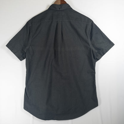 [メンズL] 90〜00年代 Ralph Lauren/ラルフローレン 半袖シャツ 黒染め