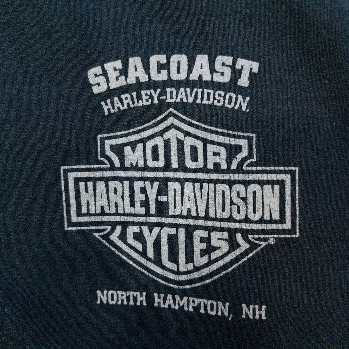 [レディースXXL] 00年代 Harley-Davidson/ハーレーダビッドソン パーカー 両面プリント スリーブプリント フルジップ