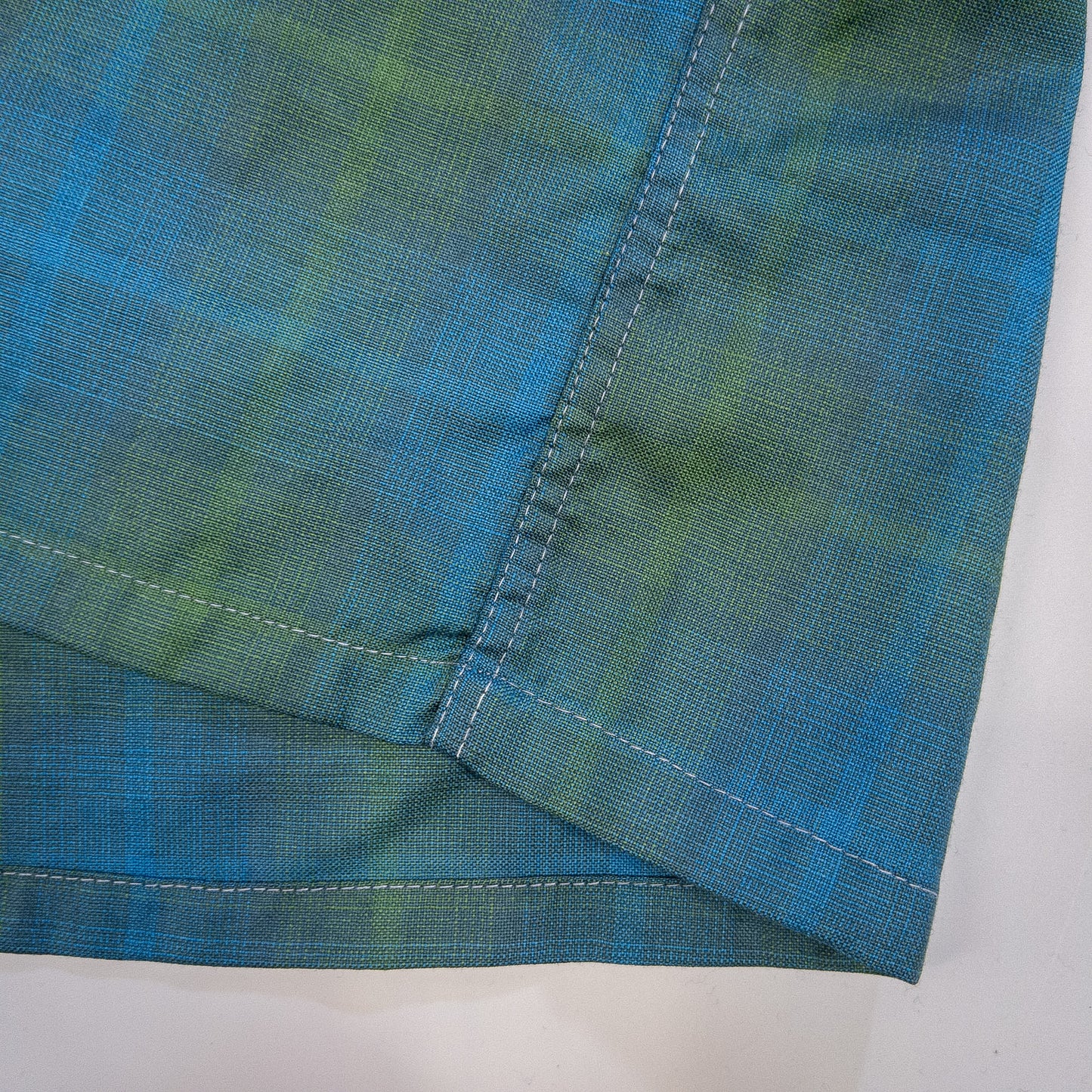 [メンズL] 60~70年代 Woolshire Supreme 長袖シャツ オンブレチェック 開襟シャツ