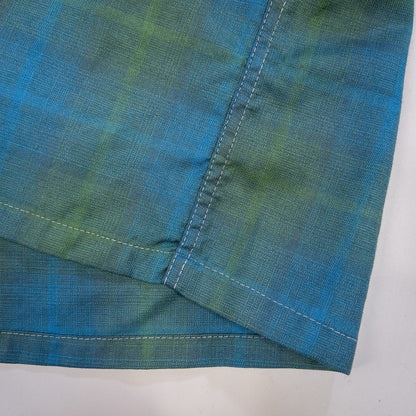 [メンズL] 60~70年代 Woolshire Supreme 長袖シャツ オンブレチェック 開襟シャツ